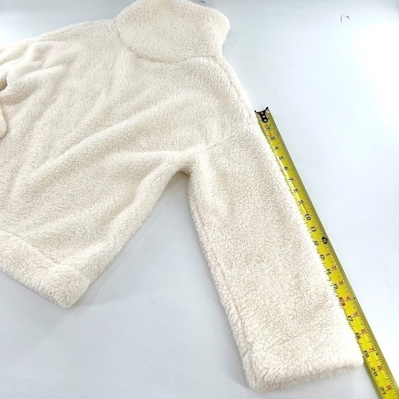 Gap Body Sherpa Mock Neck Ivory Pullover Size S/P - Picture 13 of 13